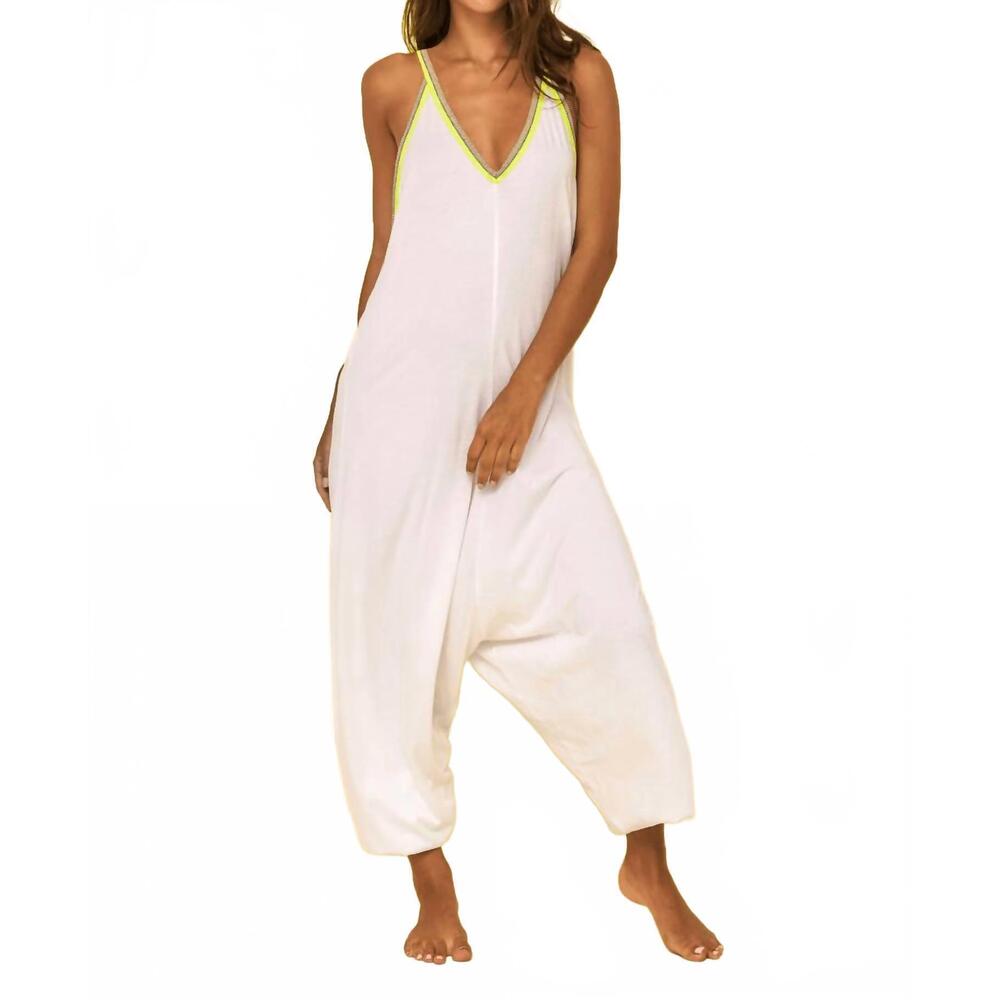 NEW PITUSA pima inca jumpsuit in white
